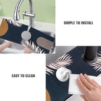 Sink Faucet Absorbing Mat, 2 Pack Drying Mat Around Faucet Sink Splash Guard - Image 4