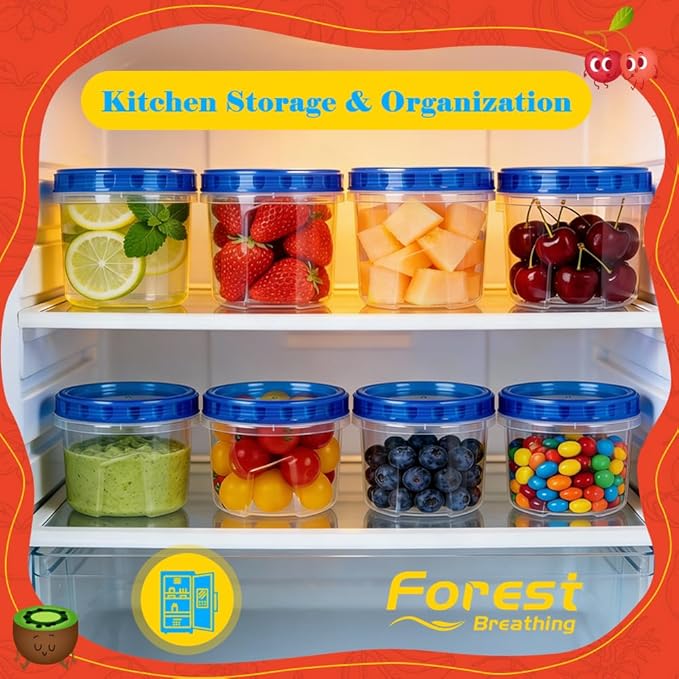 12 Pack 17oz Reusable Freezer Storage Containers - Image 7