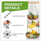 HULISEN 3 Tier Hanging Fruit Basket - Image 5