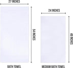 Utopia Towels 6 Pack Medium Bath Towel Set, 24 by 48 Inches, 500 GSM 100% Ring - Image 2