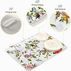 Tarity Rose Peony Poppy Hummingbirds Dish Drying Mat - Image 4