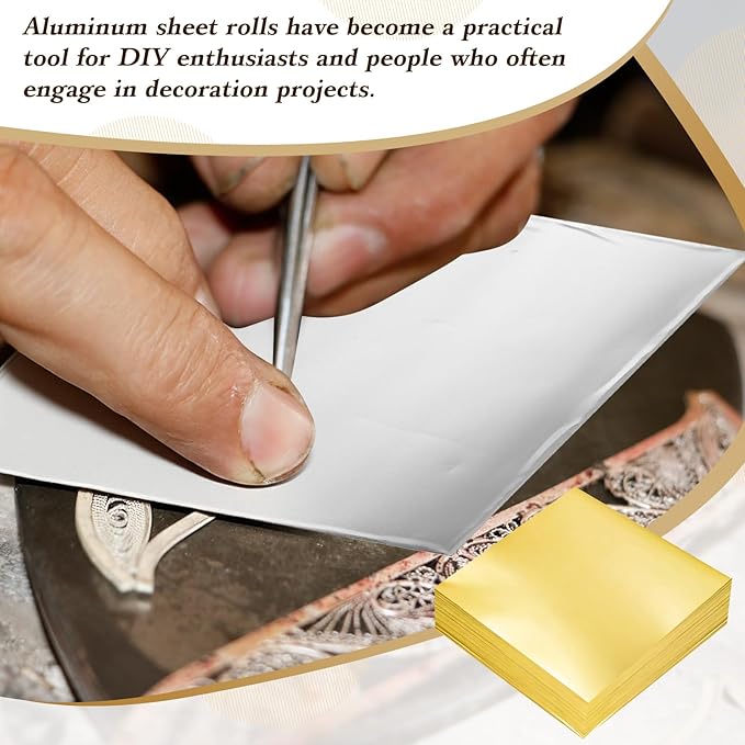 Yaocom 150 Packs Aluminum Metal Crafts DIY Foil 6 Inch x 6 Inch x 0.07 mm Thick - Image 7