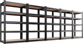 Set of 5 Garage Shelving Heavy Duty Storage Shelves, Metal Adjustable Shelving Unit, Utility Garage Organizer Shelf for Basement, Pantry, Kitchen, Warehouse,15.7" D x 35.4" W x 71.2" H by Unknown