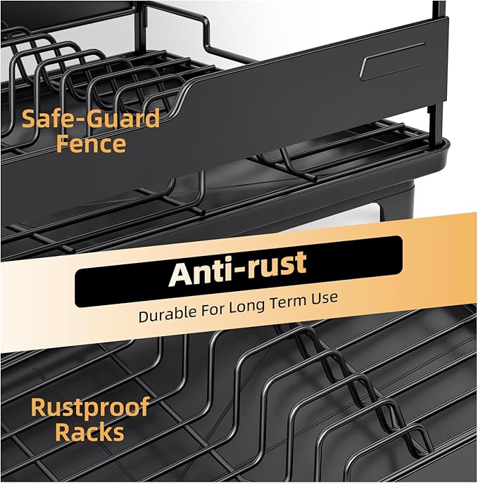 Dish Drying Rack for Kitchen Counter, Countertop Dish Rack - Image 4