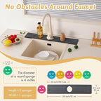 Diatomite Sink Mat around Faucet, Instant Dry Stone Sink Tray Cleaning Tools - Image 3