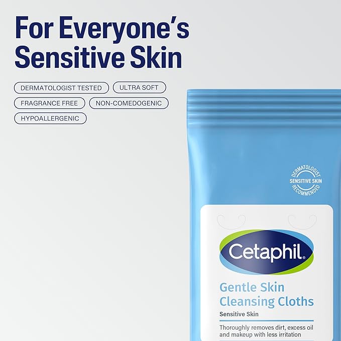 Cetaphil Face and Body Wipes, Gentle Skin Cleansing Cloths, Twin Pack, - Image 7