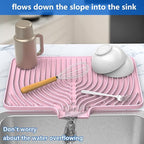 Dish Drying Matt for Kitchen Counter, Kitchen Dry Mats for Dishes Drying Pad - Image 3