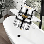 Universal 2 in 1 Bathtub Drain Stopper Bathtub Drain Hair Catcher，Pop-up Tub - Image 7