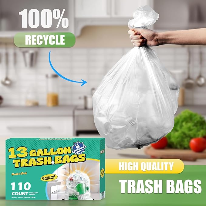 13 Gallon Tall Kitchen Trash Bags - Image 6