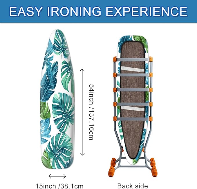 Tropical Leaf Ironing Board Cover Stretch Fabric - Image 4