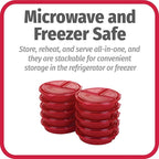 GoodCook Meal Prep Containers Set Microwave & Dishwasher-Safe Round Food - Image 6