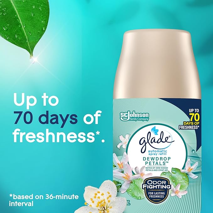 Glade Automatic Spray Refill, Dewdrop Petals, Scented Air Freshener - Image 2