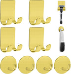 Razor Holder for Shower + Adhesive Wall Hooks, Premium 304 Stainless Steel by Home