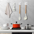 White Adhesive Towel Hooks: 15LB Heavy Duty Wall Hooks Stick on Shower Hooks - Image 4