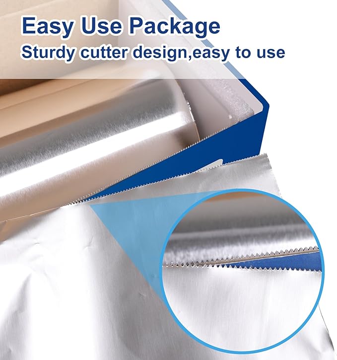 Aluminum Foil Standard 12 inch Wide, 1000 FT Food Safe Foil Wrap - Image 2