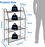 Plant Stand, 4 Tier Plant Shelf for Indoor Outdoor, Heavy Duty Metal Tall Plant Stands Holder Rack for Living Room Balcony and Garden, Black - Image 5