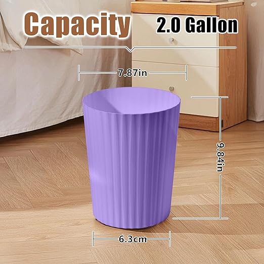 Trash Can - Small Waste basketbin - 2 Gallon- - Image 2