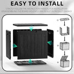 ROJIK 31 Gallon Outdoor Storage Box,Deck Box - Waterproof Patio Furniture, Garden Tools, Cushions, Pool Accessories Storage Bench with Lockable Lid and Side Handles (Black) - Image 6