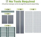 Ohuhu Plant Greenhouse Shelves 4 Tier 2 Pack Extra-Wide Stable Green House Shelving for Outdoor, 35x12x42 Inch Portable Rustproof Metal Shelf Plant Stand Rack Greenhouse Accessories - Image 9