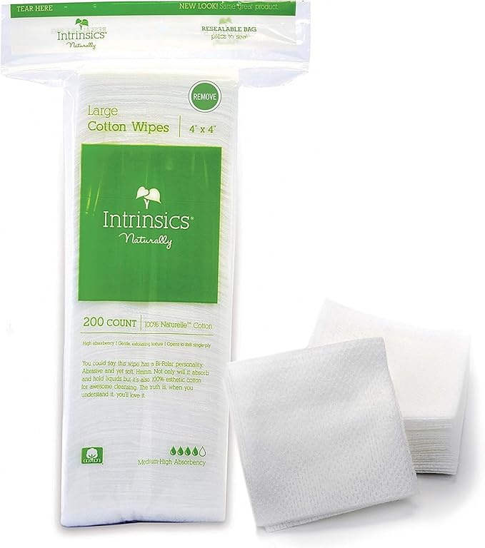 Intrinsics Large 4x4 Cotton Squares | 4-Ply Cotton Pads by Intrinsics%C2%AE