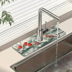 Winter Sink Faucet Absorbing Mat Cardinal Christmas Super Absorbent Fast Drying by Unknown