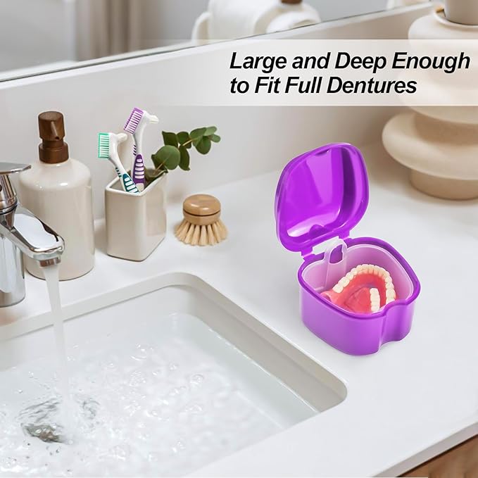 Denture Bath Case Denture Cleaning Cup - Image 4