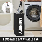 Slim Laundry Hamper with Removable Inner Bag and Side Handles, 45L Small - Image 2