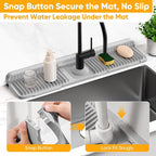 24'' Folding Faucet Mat for Kitchen Sink Splash Guard Kitchen Sink Faucet Mat - Image 4