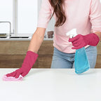KAQ Reusable Rubber Cleaning Gloves: 4 Pairs Latex Free Non-Slip Household - Image 3