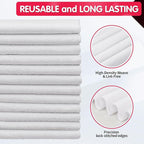 FIXSMITH White Microfiber Cleaning Cloth -Pack of 12, Highly Absorbent Cleaning - Image 3