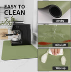 Coffee Mat - Absorbent Hide Stain Rubber Backed Dish Drying Mat - Image 4