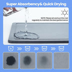 Dish Drying Rack Black with Diatomaceous Earth 1 Tier, Large Capacity Space - Image 4