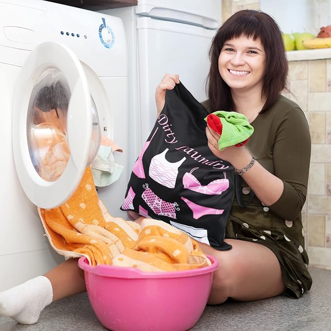 Shappy 2 Pcs Large Travel Laundry Bag Washable Waterproof Wet Dry Large Dirty - Image 7