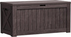 Greesum Outdoor Storage Box 120 Gallon Storage Bin with Lid for Patio Furniture, Garden Tools, Pool Supplies, Lockable, Waterproof and UV Resistant, Dark Brown by BuynowfromGreesum