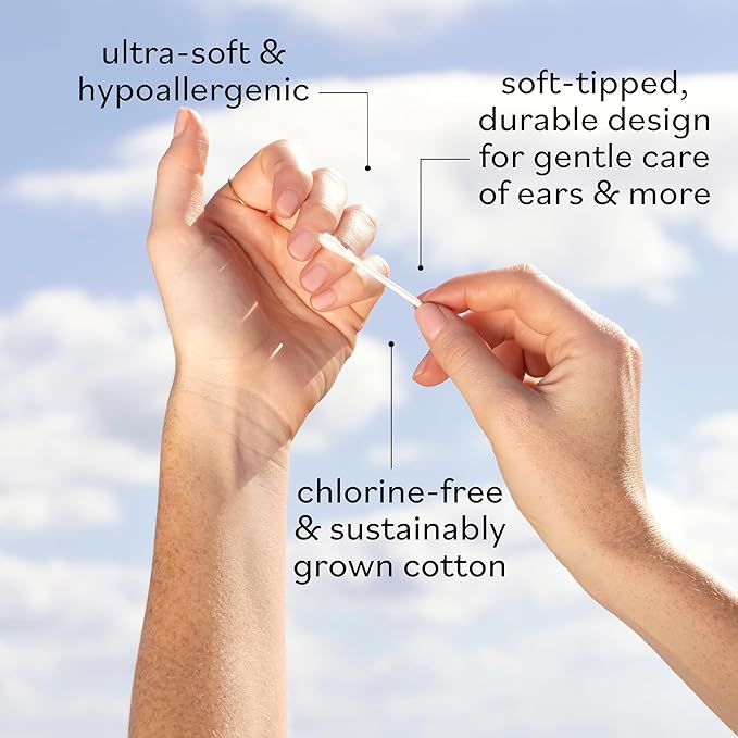 Sky Organics - Organic Cotton Swabs - Strong & Durable - Hypoallergenic - - Image 4