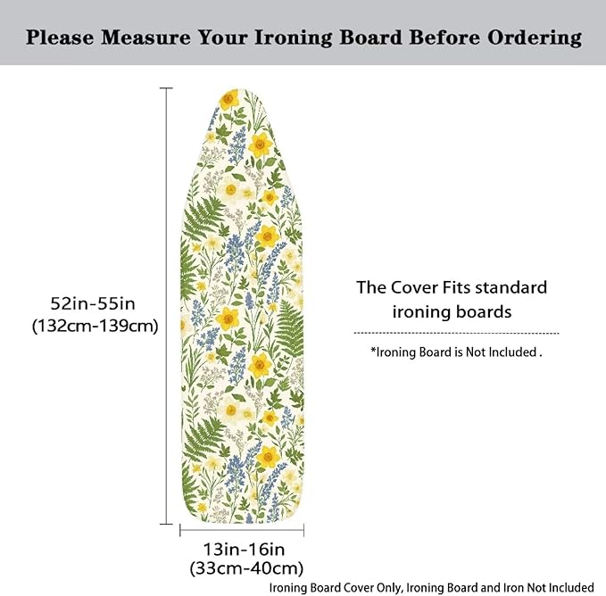 Leaves Flower Ironing Board Cover and Pad - Image 5