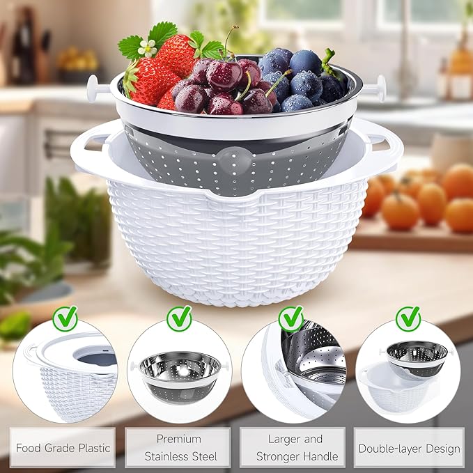 4-1 Colander with Bowl Set - Image 6