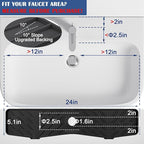 Meiliweser Silicone Faucet Splash Guard Gen 3-10° Large Slope & Adaptable Hole - Image 2