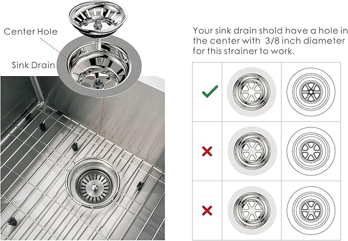 KANARY Stainless Steel Kitchen Sink Strainer Basket-Replacement - Image 6