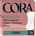 Cora 100% Organic Cotton Topsheet Period Liners by Cora