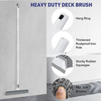 Floor Scrub Brush with 60 inch Long Handle, 2 in 1 Heavy Duty Stiff Bristle - Image 6