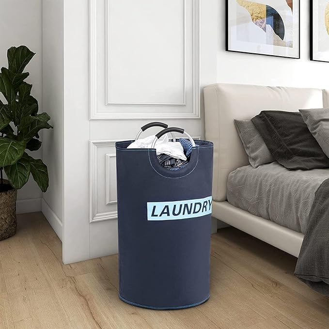 ZERO JET LAG 82L Large Laundry Basket Collapsible Fabric Hamper Tall Foldable - Image 6