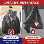 Teivio Large Black Trash Bags 40-45 Gallon 200 Counts Multipurpose Trash Bags - Image 4