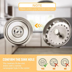 Mudder 3 Pcs Kitchen Sink Drain Strainer and Stopper Stainless Steel Garbage - Image 3