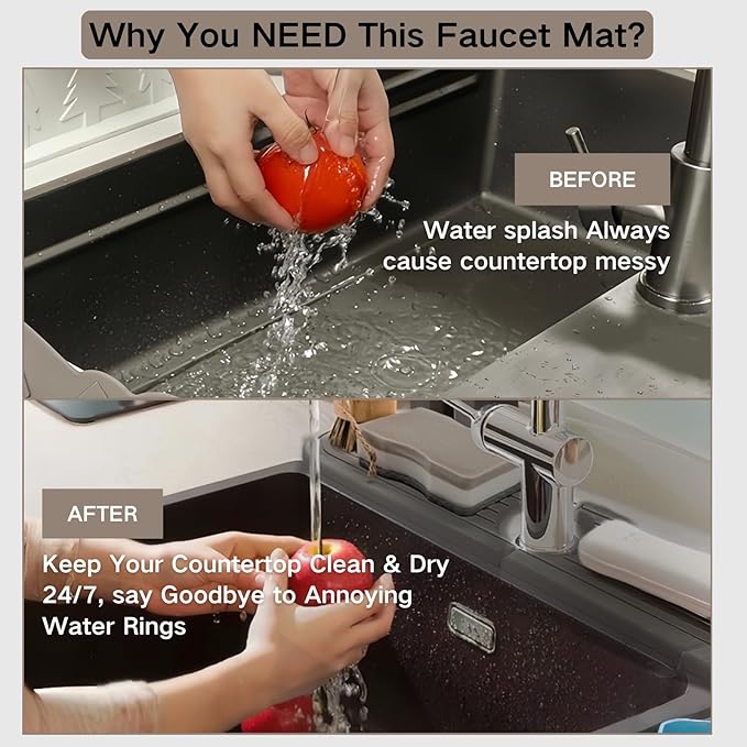 Diatomite Faucet Mat for Kitchen Sink - Image 4