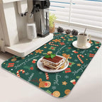 Christmas Dish Drying Mat for Kitchen Counter 2 Pack - Image 3