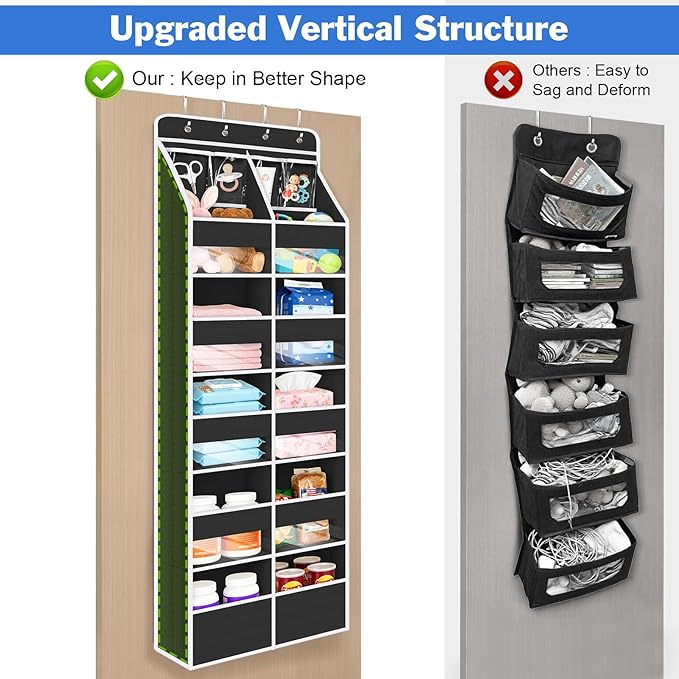 Univivi 6-Shelf Over Door Hanging Organizer Fabric Door Storage - Image 7