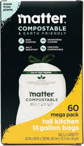 Matter Compostable 13 Gallon Tall Kitchen Trash Bags by Matter