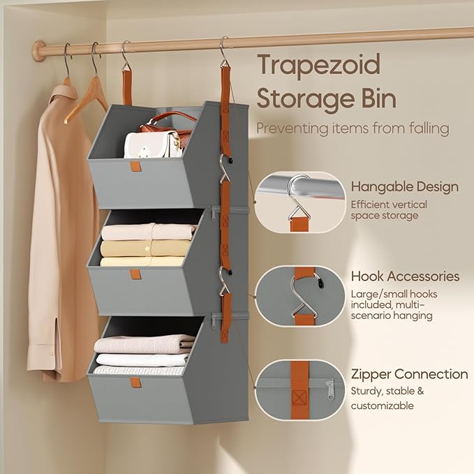 Collapsible Hanging Closet Organizer - Image 3