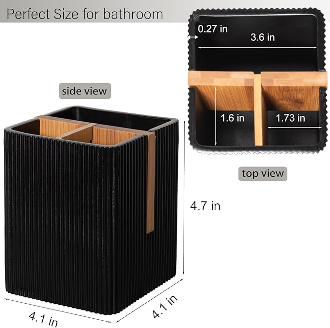 rejomiik Toothbrush Holders for Bathrooms Countertop, 3 Slots Electric Tooth - Image 7